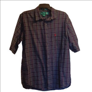 KNIGHTS OF THE ROUND TABLE, MENS SHORT SLEEVE BUTTON UP SHIRT, SIZE LARG…